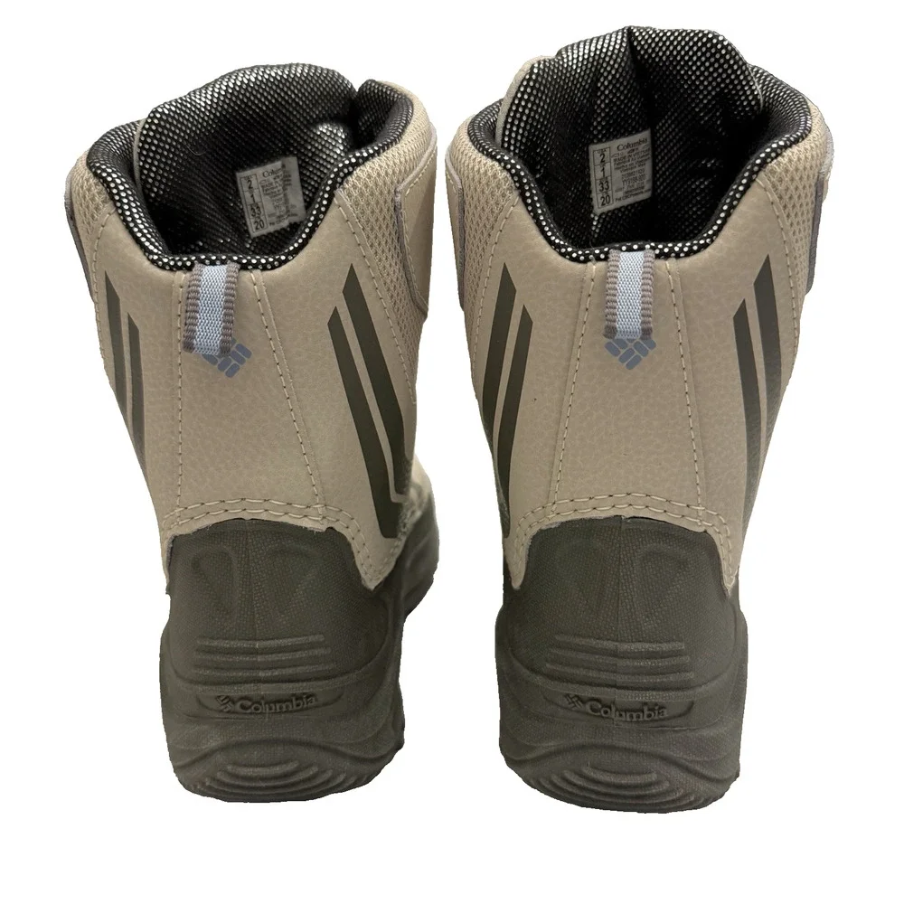 Columbia Youth Bugaboot Plus V Omni-Heat Waterproof Snow Boots Sz 2 Fawn